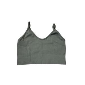 Sage Green long line bra. Good support.  no size measures 12.5 inches laid flat